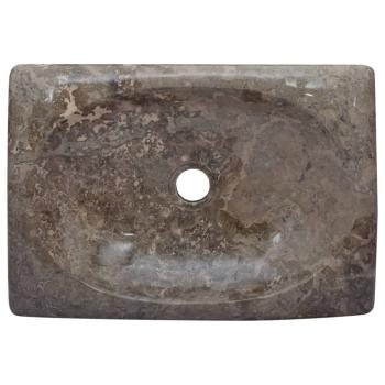 Waschbecken Grau 50x35x10 cm Marmor