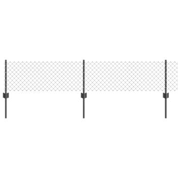 Zaun mit Pfosten Grau