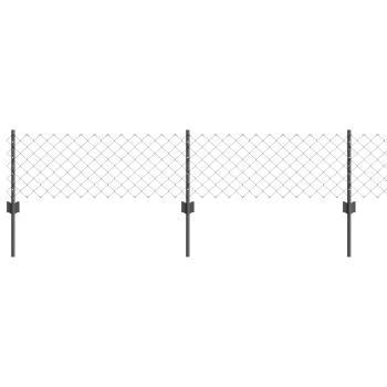 Maschendrahtzaun mit Pfosten 10 x 0,4 m PVC-beschichteter Stahl