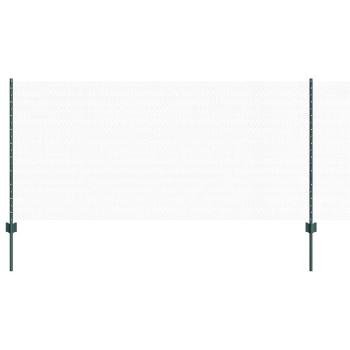 Sechseckzaun mit Pfosten 10 x 1 m PVC-beschichteter Stahl Grün