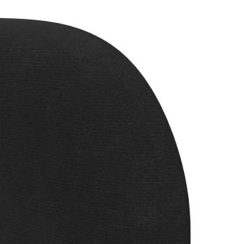 Kopfteil Ohr Schwarz 40 x 23 x 6 cm Samt