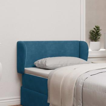 ARDEBO.de - Kopfteil Ohr Blau 40 x 23 x 6 cm Samt