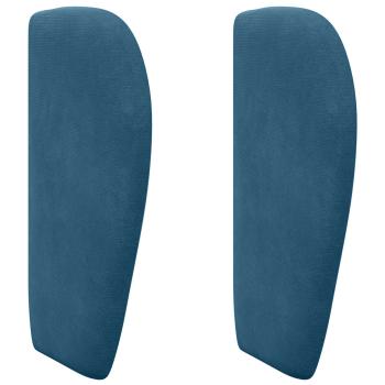Kopfteil Ohr Blau 40 x 23 x 6 cm Samt