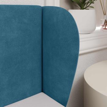 Kopfteil Ohr Blau 40 x 23 x 6 cm Samt