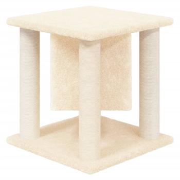 Kratzbaum mit Sisal-Kratzsäulen Creme 37 cm