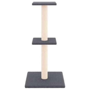 Kratzbaum mit Sisal-Kratzsäulen Dunkelgrau 73 cm