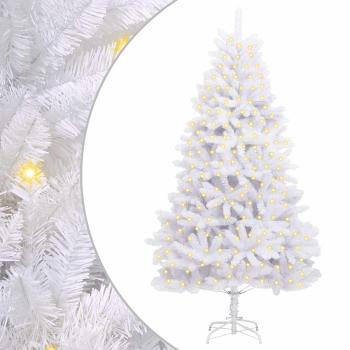 Künstlicher Weihnachtsbaum Weiß 210 cm PVC und Metall