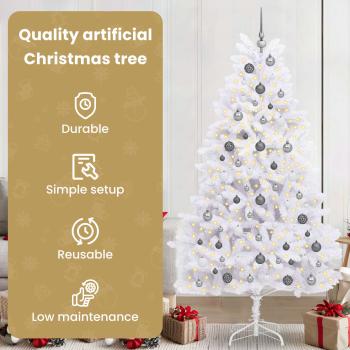 Künstlicher Weihnachtsbaum Weiß 106 x 106 x 210 cm