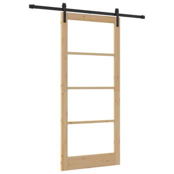 Schiebetür ORKDAL Natürlich und Schwarz 93 x 211 cm