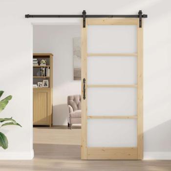 Schiebetür ORKDAL Natürlich und Schwarz 93 x 211 cm