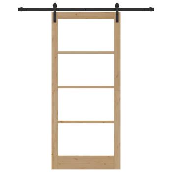 Schiebetür ORKDAL Natürlich und Schwarz 93 x 211 cm