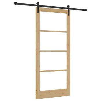 Schiebetür ORKDAL Natürlich und Schwarz 93 x 211 cm