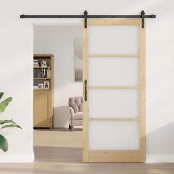 Schiebetür ORKDAL Natürlich und Schwarz 93 x 211 cm