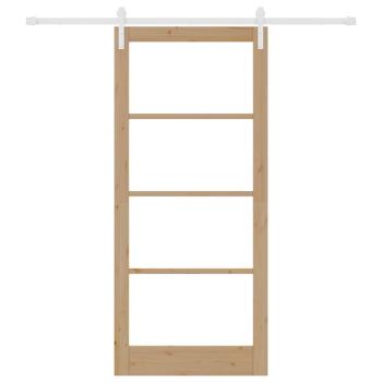 Schiebetür ORKDAL Natur 93 x 211 cm Massivholz Kiefer und Glas