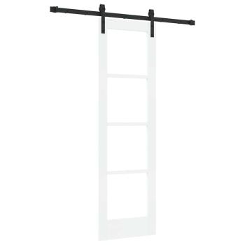 Schiebetür ORKDAL Weiß 61 x 198,5 cm Massivholz Kiefer und Glas