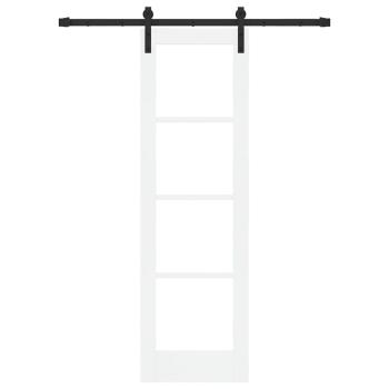 Schiebetür ORKDAL Weiß 61 x 198,5 cm Massivholz Kiefer und Glas