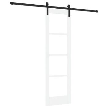 Schiebetür ORKDAL Weiß 61 x 198,5 cm Massivholz Kiefer und Glas