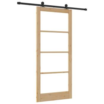 Schiebetür ORKDAL 93 x 211 cm Massivholz Kiefer und Glas