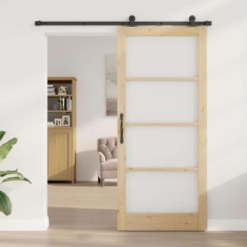 Schiebetür ORKDAL 93 x 211 cm Massivholz Kiefer und Glas