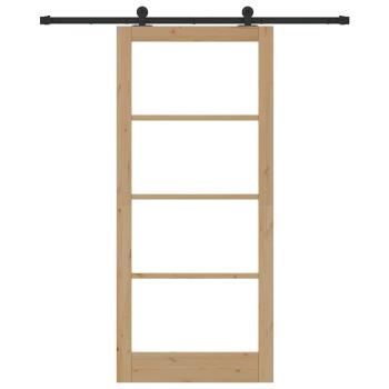 Schiebetür ORKDAL 93 x 211 cm Massivholz Kiefer und Glas