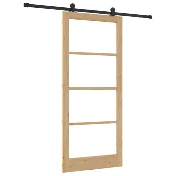 Schiebetür ORKDAL 93 x 211 cm Massivholz Kiefer und Glas