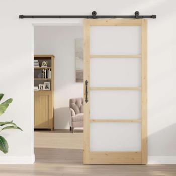 Schiebetür ORKDAL 93 x 211 cm Massivholz Kiefer und Glas