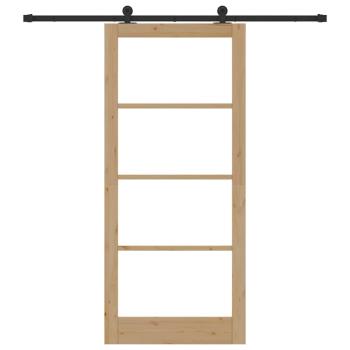 Schiebetür ORKDAL 93 x 211 cm Massivholz Kiefer und Glas
