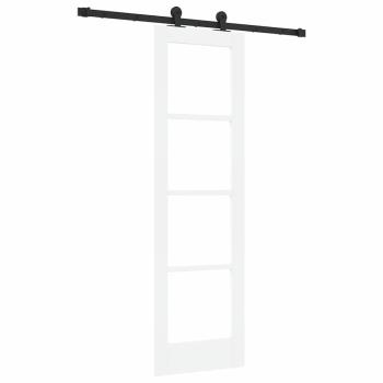 Schiebetür ORKDAL Weiß 61 x 198,5 cm Massivholz Kiefer und Glas