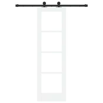 Schiebetür ORKDAL Weiß 61 x 198,5 cm Massivholz Kiefer und Glas