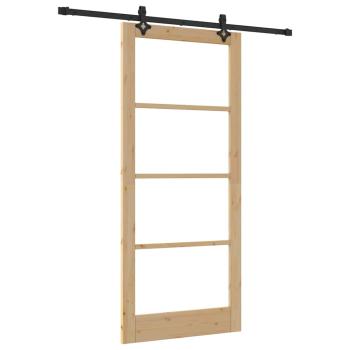 Schiebetür ORKDAL 93 x 211 cm Massivholz Kiefer und Glas