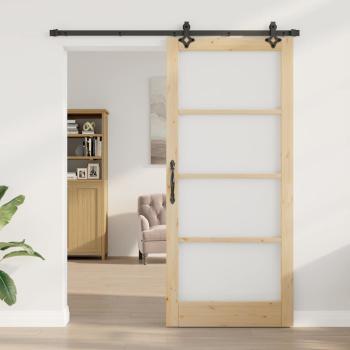 Schiebetür ORKDAL 93 x 211 cm Massivholz Kiefer und Glas