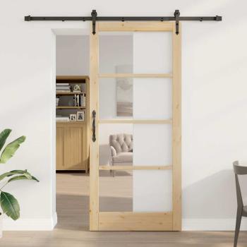 ARDEBO.de - Schiebetür 93 x 211 cm Massivholz Kiefer und Glas