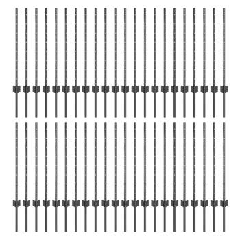 Zaunpfosten 44 pcs Grau 120 cm Stahl