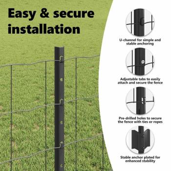 Zaun mit Pfosten Grau 0,8 x 25 m Stahl und PVC