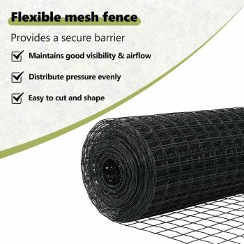 Zaun mit Pfosten Grau 0,8 x 25 m Stahl und PVC