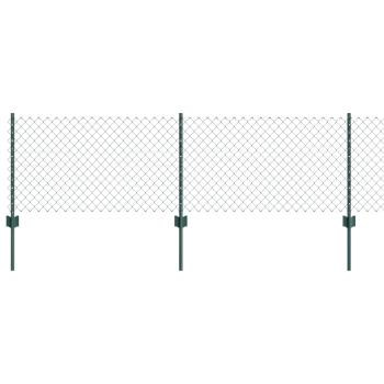 Maschendrahtzaun mit Pfosten 10 x 0,6 m PVC-beschichteter Stahl