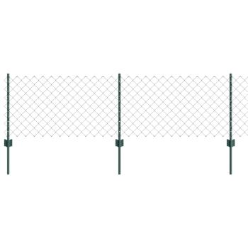 Maschendrahtzaun mit Pfosten 10 x 0,6 m PVC-beschichteter Stahl