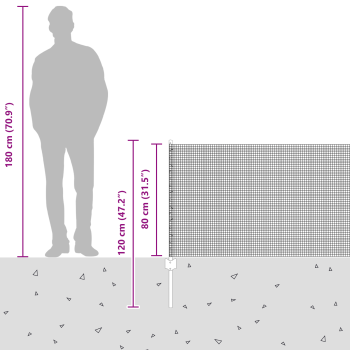 Zaun mit Pfosten Grün