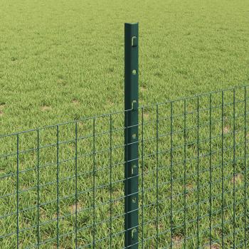 Geschweißter Drahtzaun mit Pfosten 50 x 0,5 m Grün Netz
