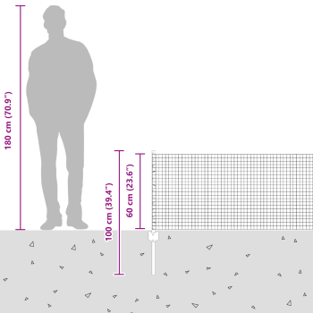 Zaun mit Pfosten Grün