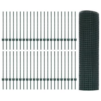 Zaun mit Pfosten Grün