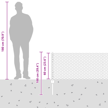 Zaun mit Pfosten Grün