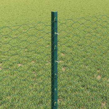Sechseckzaun mit Pfosten 50 x 0,8 m PVC-beschichteter Stahl