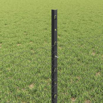 Sechseckzaun mit Pfosten 100 x 0,5 m PVC-beschichteter Stahl