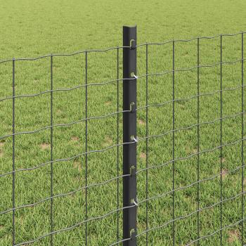 Eingebetteter Zaunpfosten 11 Stk. Grau 120 cm
