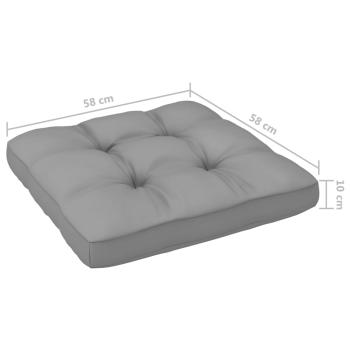 6-tlg. Paletten-Lounge-Set Grau Imprägniertes Kiefernholz