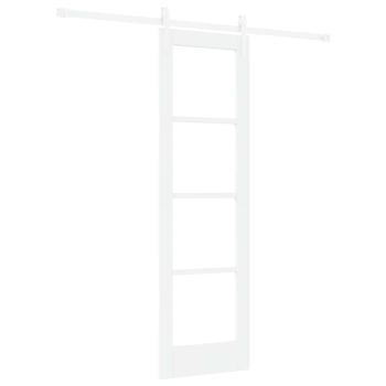 Schiebetür ORKDAL Weiß 61 x 198,5 cm Massivholz Kiefer und Glas