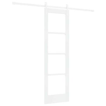Schiebetür ORKDAL Weiß 61 x 198,5 cm Massivholz Kiefer und Glas