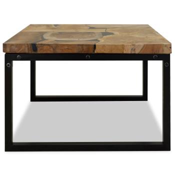 Couchtisch Teak Harz 60x60x40 cm