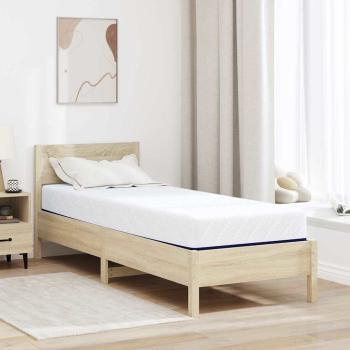 ARDEBO.de - Matratze Weiß und Blau 70 x 200 cm Jacquard-Stoff